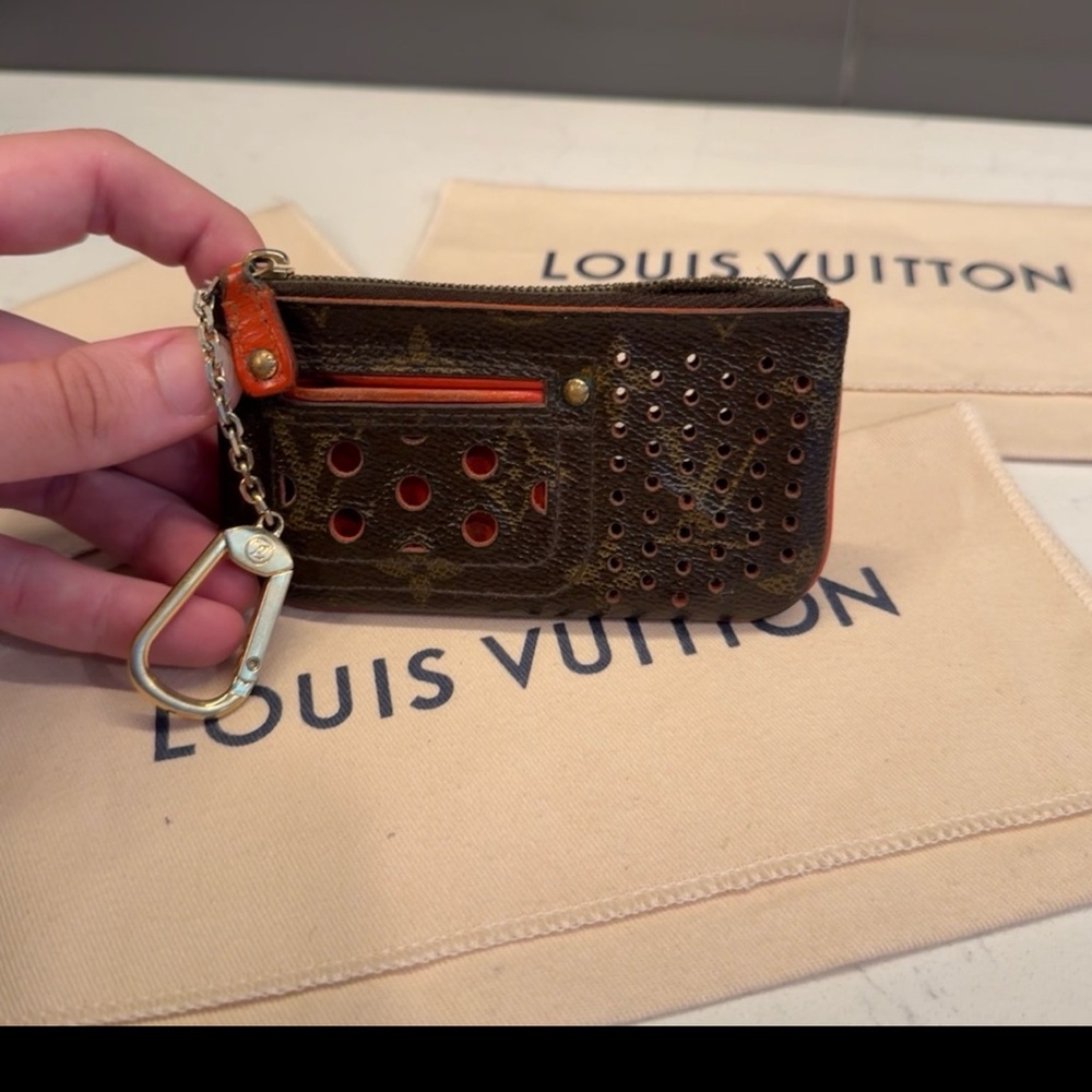 Louis Vuitton Perforated Key Cles pouch